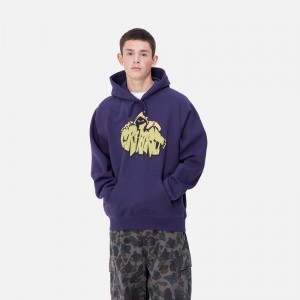 Bluza Carhartt Hooded Yute Męskie Niebieskie | IBN-519038