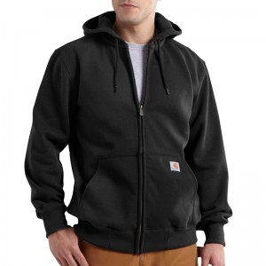 Bluza Carhartt Rain Defender® Loose Fit Heavyweight Full-Zip Męskie Czarne | ERK-095367