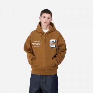 Bluza z Kapturem Carhartt Hooded Brown Ducks Męskie Brązowe | CRU-054872