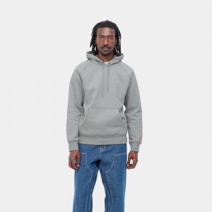 Bluza z Kapturem Carhartt Hooded Chase Męskie Szare | BPT-639750