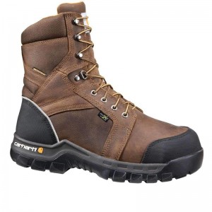 Buty Robocze Carhartt Rugged Flex® Waterproof Met Guard 8" Composite Toe Męskie Ciemny Brązowe | LIV-605298