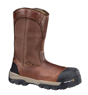 Kalosze Carhartt Ground Force Waterproof 10" Composite Toe Męskie Brązowe | RJO-208431