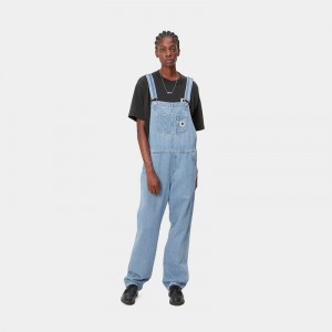 Kombinezon Carhartt Bib Straight Damskie Niebieskie | EWR-649750