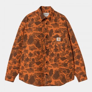 Koszule Carhartt Duck Męskie Pomarańczowe | ERH-450163