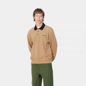 Koszule Carhartt Vance Rugby Męskie Khaki | RDQ-195084