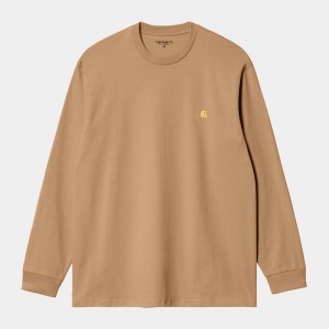 Koszulka Carhartt Chase Męskie Brązowe | HCU-729538