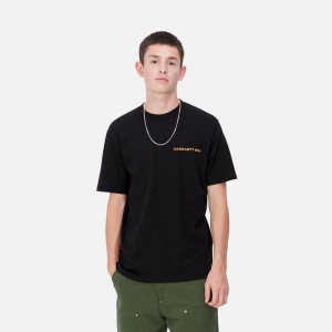 Koszulka Carhartt Home State Męskie Czarne | DCQ-138760