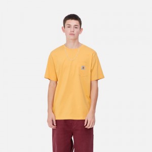 Koszulka Carhartt Pocket Męskie Mango | WHM-963150