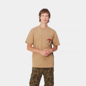 Koszulka Carhartt Super Tired Męskie Beżowe | KAL-735981