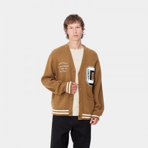 Kurtki Carhartt Brown Ducks Cardigan Męskie Brązowe | VSB-895612