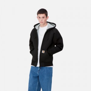 Kurtki Carhartt Car-Lux Hooded Męskie Czarne | ASE-548103