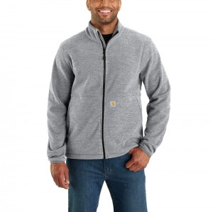 Kurtki Carhartt Full-Zip Relaxed Fit Fleece Męskie Szare | SUC-238419