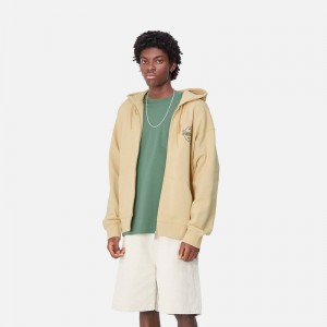 Kurtki Carhartt Hooded Ablaze Męskie Khaki | CJG-194273