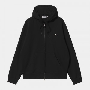 Kurtki Carhartt Hooded Madison Męskie Czarne | WXZ-160742