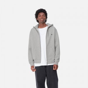 Kurtki Carhartt Hooded Madison Męskie Szare | KSX-209817