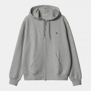 Kurtki Carhartt Hooded Madison Męskie Szare | KHW-056927