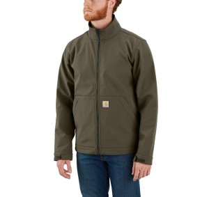 Kurtki Carhartt Rain Defender® Relaxed Fit Softshell Męskie Oliwkowe | BEG-928753