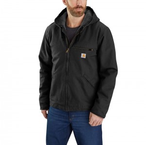 Kurtki Carhartt Sherpa-Lined Męskie Czarne | JIS-487023