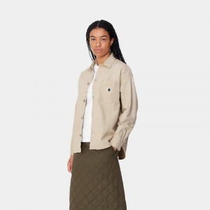 Kurtki Koszulowe Carhartt Ethel Damskie Beżowe | FWQ-706421