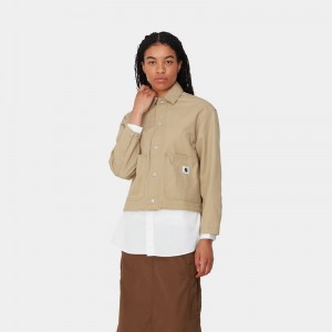 Kurtki Koszulowe Carhartt Simple Damskie Khaki | WIF-278190