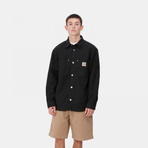 Kurtki Koszulowe Carhartt Walter Męskie Czarne | JQM-148692