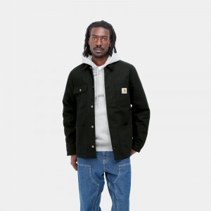 Kurtki Zimowe Carhartt Michigan Męskie Czarne | VAB-374560