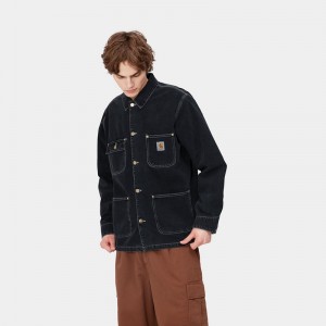 Płaszcze Carhartt OG Chore Męskie Czarne | OFT-581604