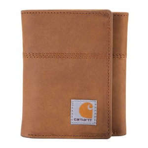 Portfele Carhartt Legacy Trifold Męskie Brązowe | TFH-562713