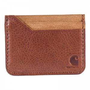 Portfele Carhartt Patina Leather Front Pocket Damskie Brązowe | TKU-540398