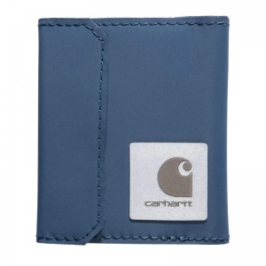 Portfele Carhartt Water Repel Fold-Over Męskie Ciemny Niebieskie | OFB-145768