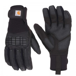 Rękawiczki Carhartt Waterproof Insulated Knuckle Guard Secure Cuff Męskie Czarne | MLI-395478