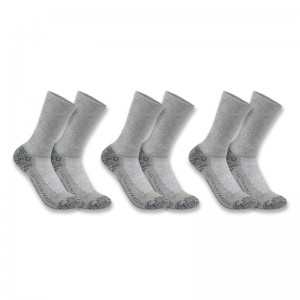 Socks Carhartt Force® Midweight Crew 3-Pack Męskie Szare | QSY-910387