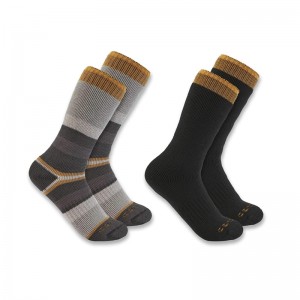 Socks Carhartt Heavyweight Crew 2-Pack Męskie Szare | IJA-935027