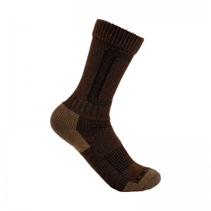 Socks Carhartt Heavyweight Merino Wool Blend Steel Toe Boot Męskie Ciemny Brązowe | NRI-736490