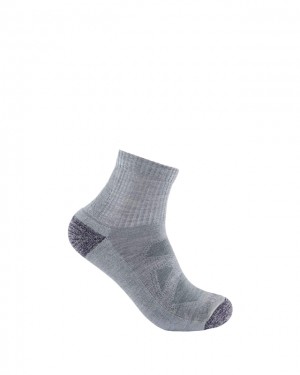 Socks Carhartt Midweight Merino Wool Blend Quarter Damskie Szare | MXO-321698