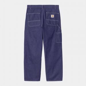 Spodnie Carhartt Midland Double Knee Męskie Ciemny Niebieskie | ZQR-674539