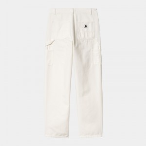 Spodnie Carhartt Pierce Double Knee Damskie Białe | JPU-052983