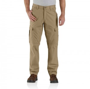 Spodnie Robocze Carhartt Force® Relaxed Fit Ripstop Cargo Męskie Ciemny Khaki | IBG-184769