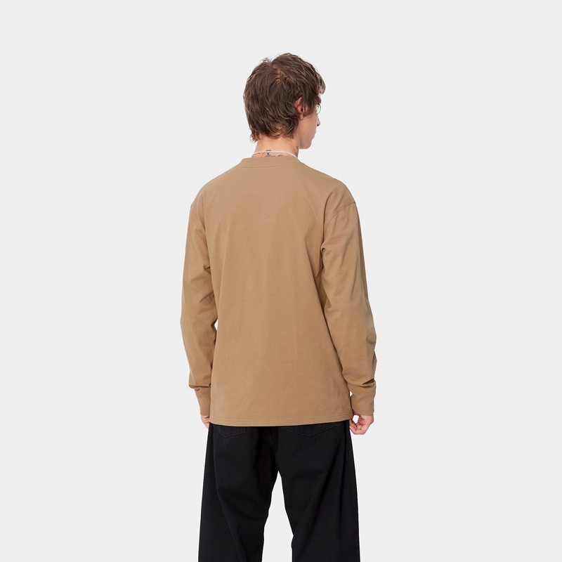 Bluza Carhartt American Script Męskie Brązowe | CNK-374128