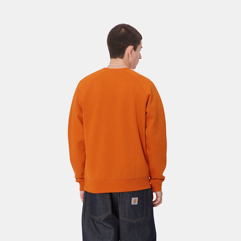 Bluza Carhartt Chase Męskie Pomarańczowe | OZB-689053