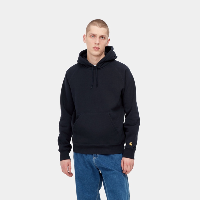 Bluza Carhartt Hooded Chase Męskie Granatowe | ZUC-198043