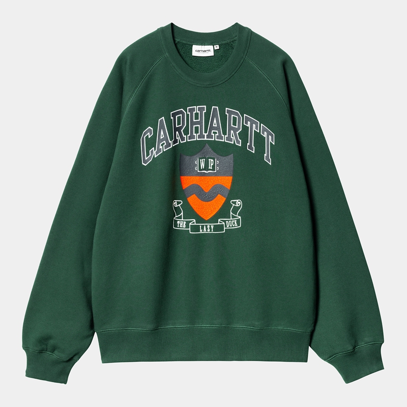 Bluza Carhartt Lazy Duck Academy Męskie Zielone | PAO-196807