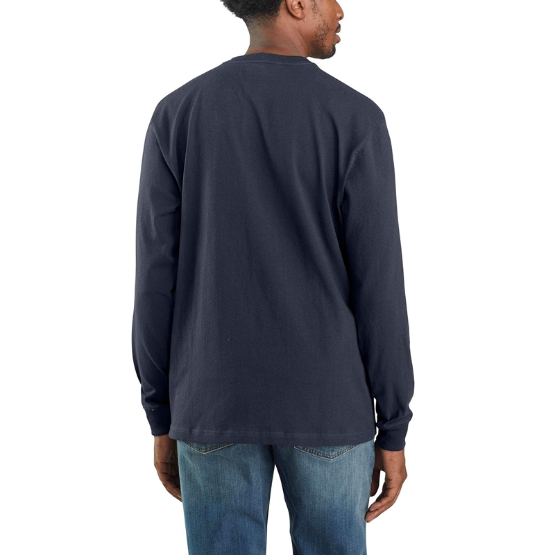 Bluza Carhartt Loose Fit Heavyweight Long-Sleeve Logo Sleeve Graphic Męskie Szare | OZP-149823