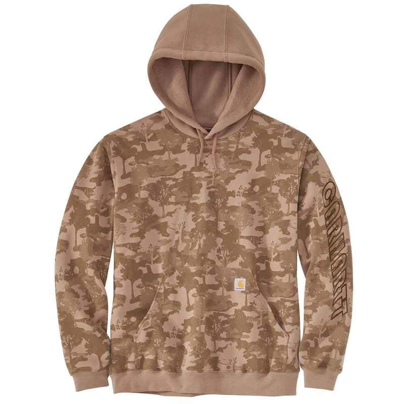 Bluza Carhartt Loose Fit Midweight Camo Logo Graphic Męskie Brązowe | ZPB-018725