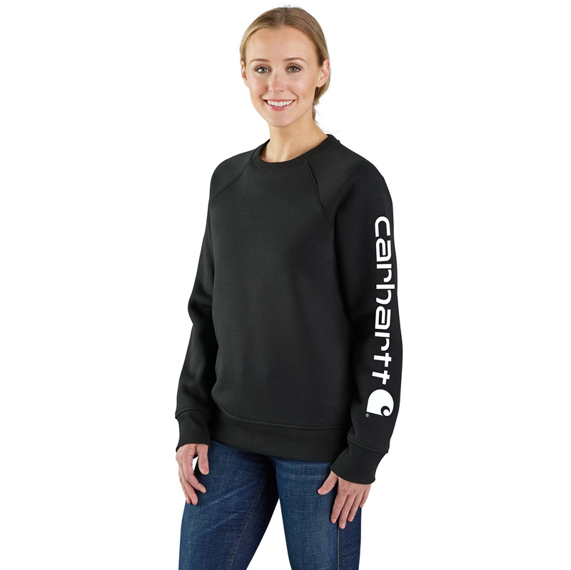 Bluza Carhartt Relaxed Fit Midweight Graphic Crewneck Damskie Czarne | PUF-826749