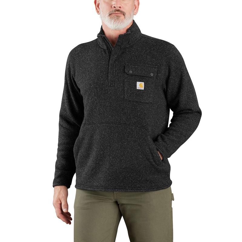 Bluza Carhartt Relaxed Fit Midweight Quarter-Zip Pocket Fleece Męskie Czarne | PNA-264931