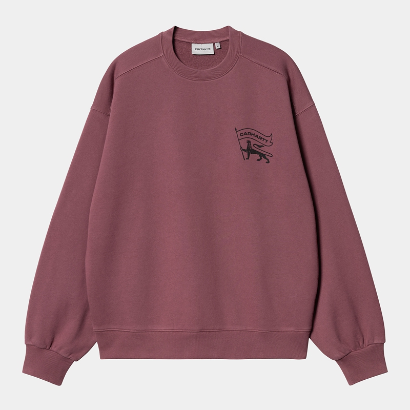 Bluza Carhartt Stamp Męskie Bordowe | XAZ-561927