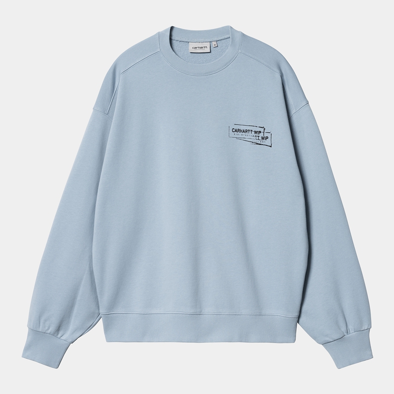 Bluza Carhartt Stamp Męskie Niebieskie | YQE-094861