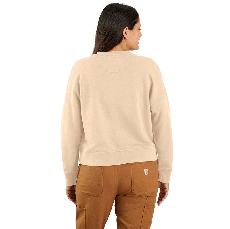 Bluza Carhartt TENCEL™ Fiber Series Loose Fit French Terry Henley Damskie Niebieskie | RPZ-473918