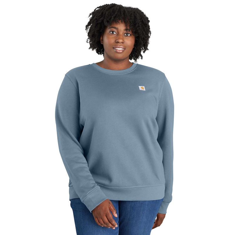 Bluza Carhartt TENCEL™ Fiber Series Relaxed Fit French Terry Crewneck Damskie Czarne | NIJ-413729